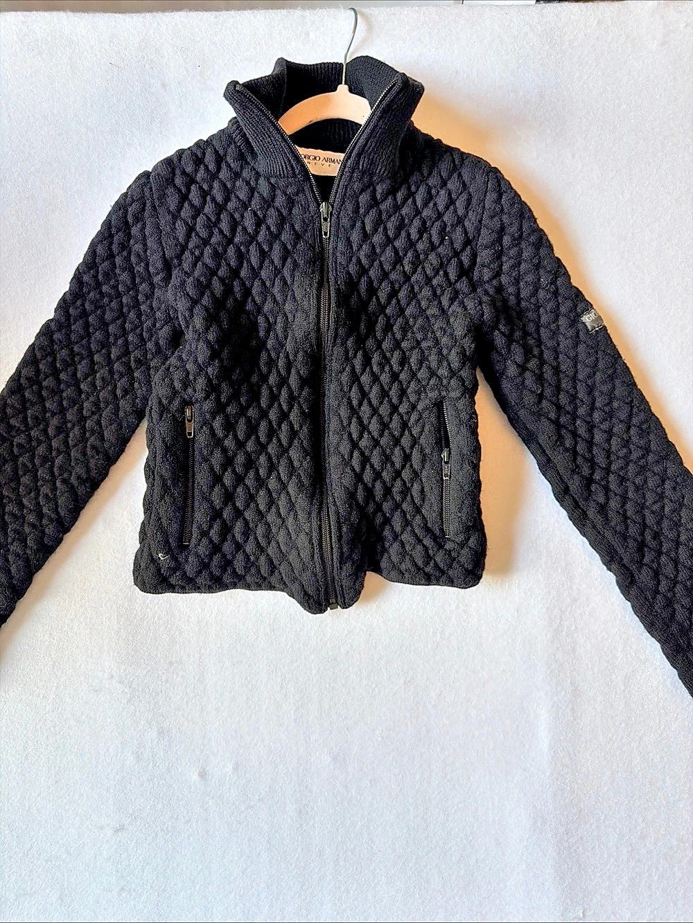 Vintage Giorgio Armani Kid’s Quilted Zip Wool Jacket Size 4/6